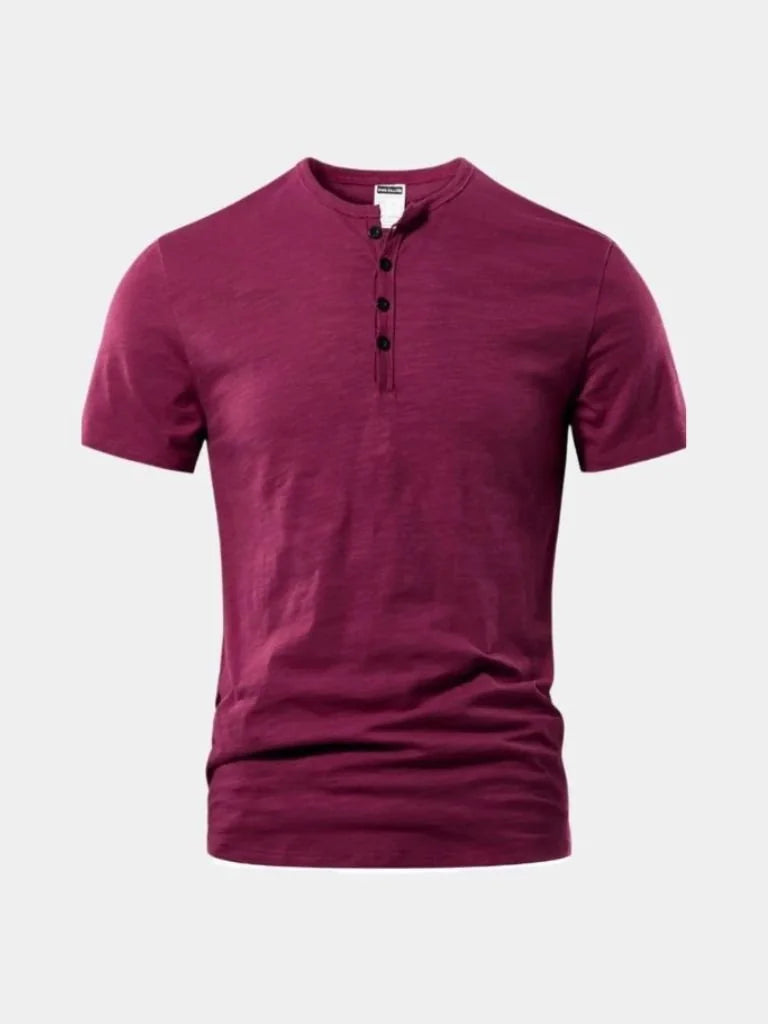 Essential Casual Henley Neck T-Shirt | Savile & Co.