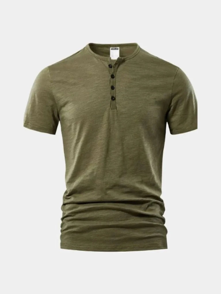 Essential Casual Henley Neck T-Shirt | Savile & Co.