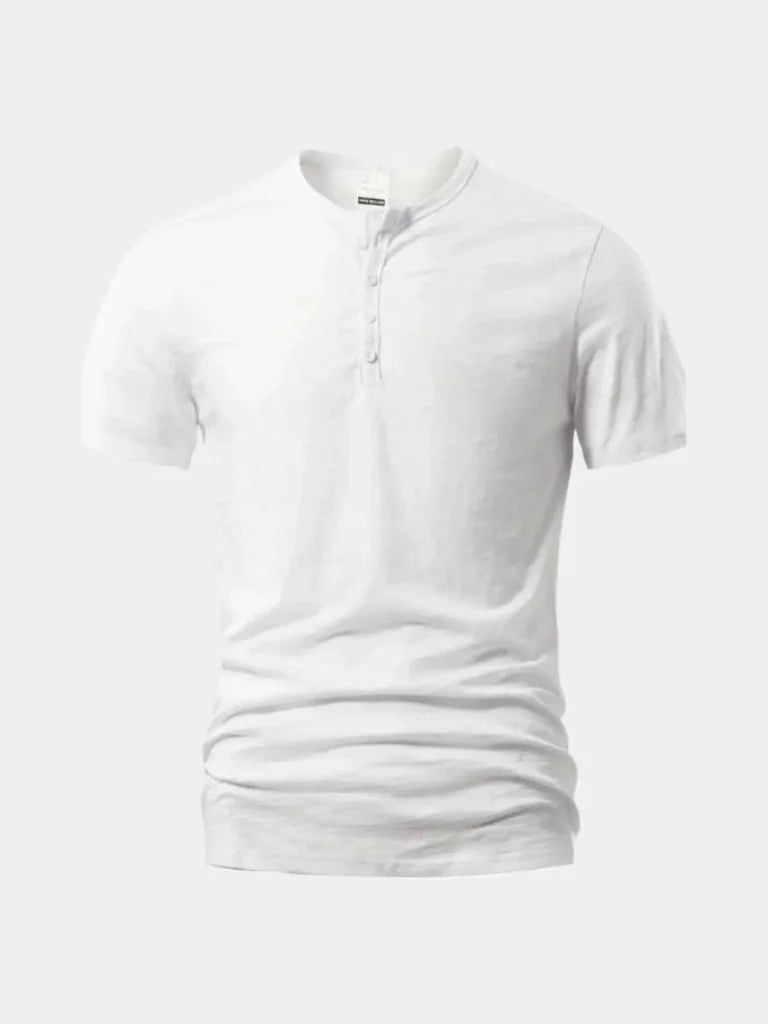 Essential Casual Henley Neck T-Shirt | Savile & Co.