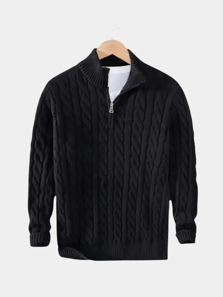 Essential Half Zip Curve Sweater | Savile & Co.