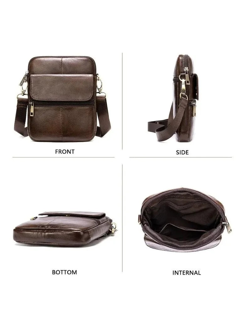 Essential Leather Shoulder Bag | Savile & Co.