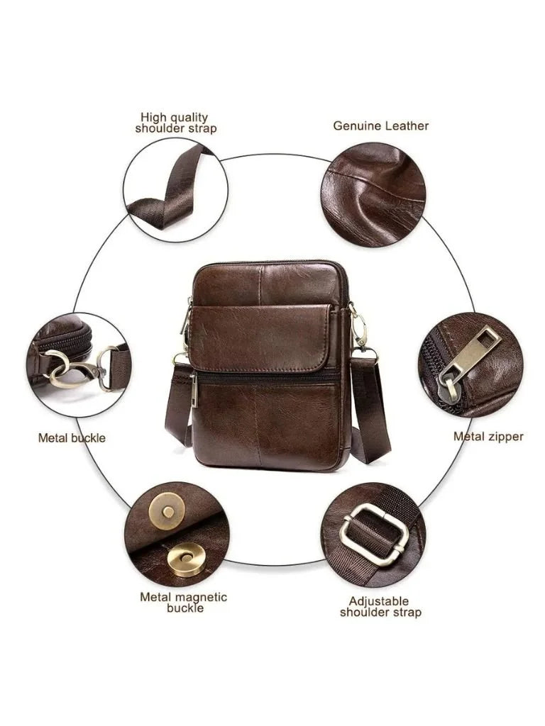Essential Leather Shoulder Bag | Savile & Co.