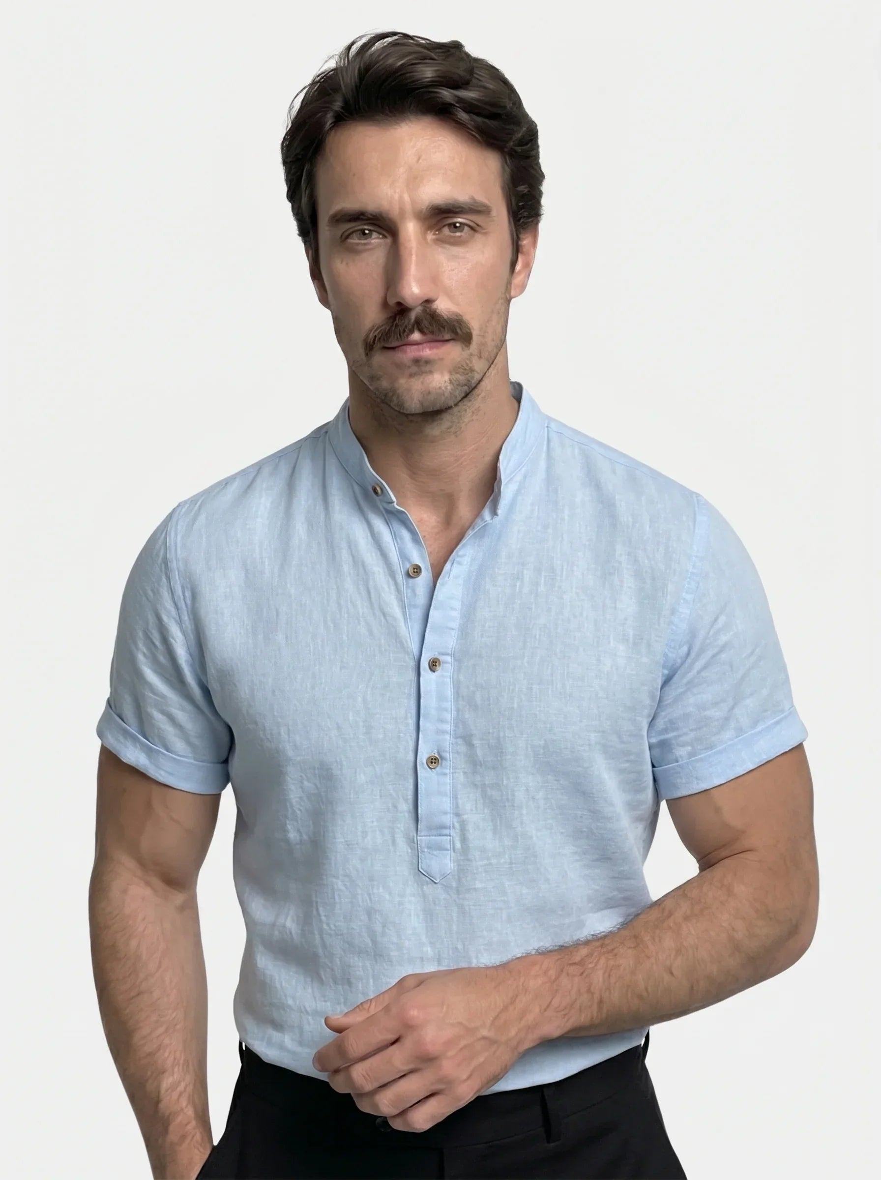 Essential Short Sleeve Linen Shirt | Savile & Co.