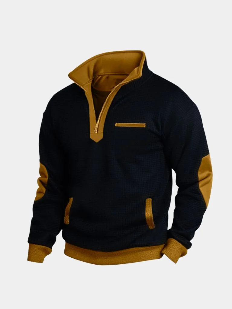 Explorer High Collar Quarter Zip Pullover | Savile & Co.