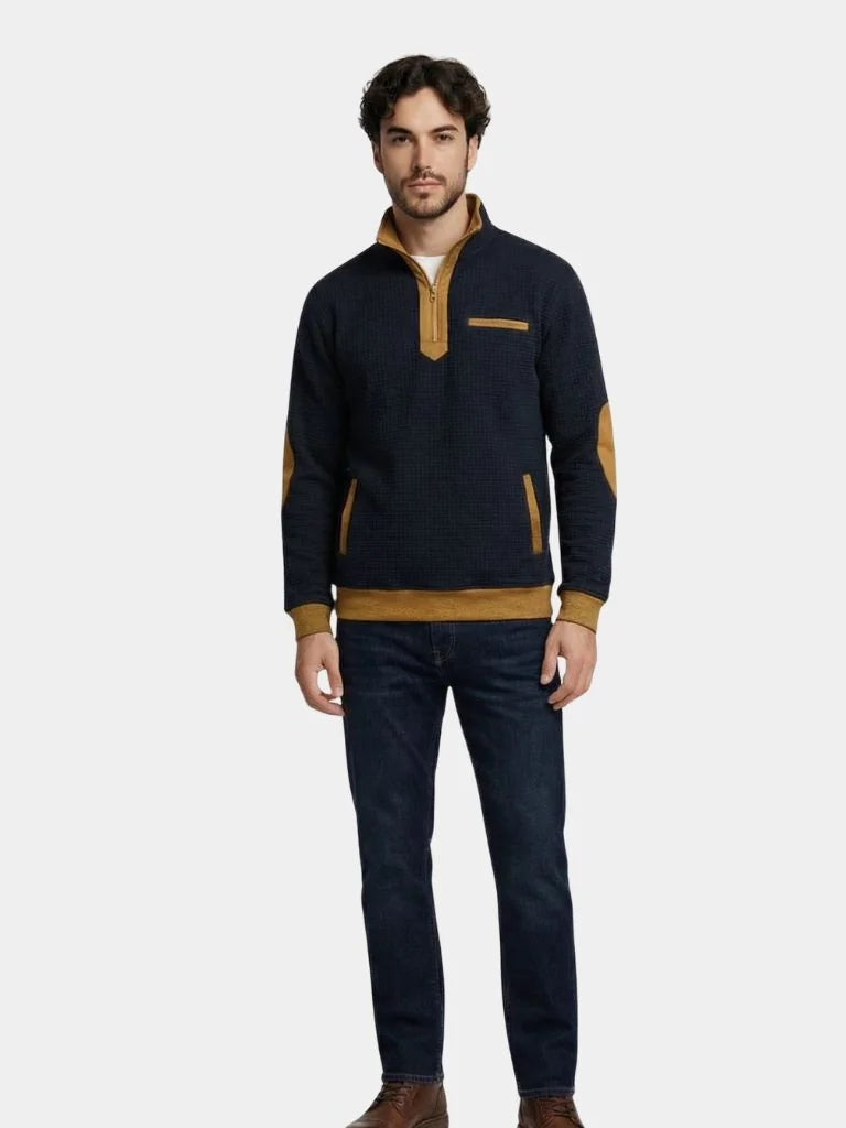 Explorer High Collar Quarter Zip Pullover | Savile & Co.