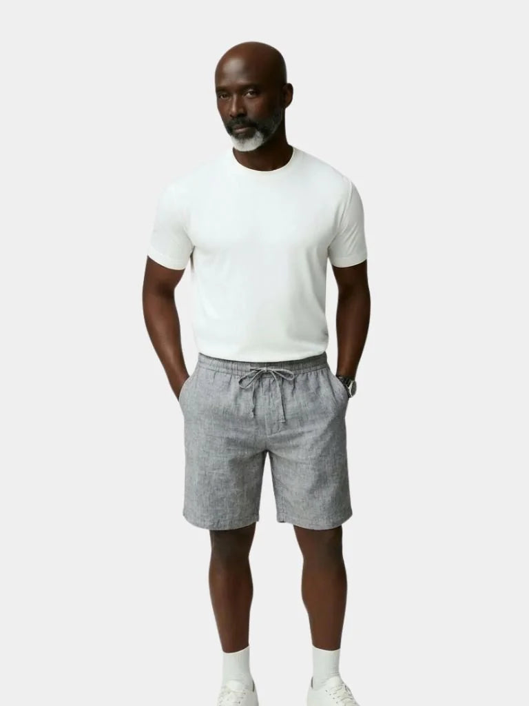 Gris Mariner Linen Shorts | Savile & Co.