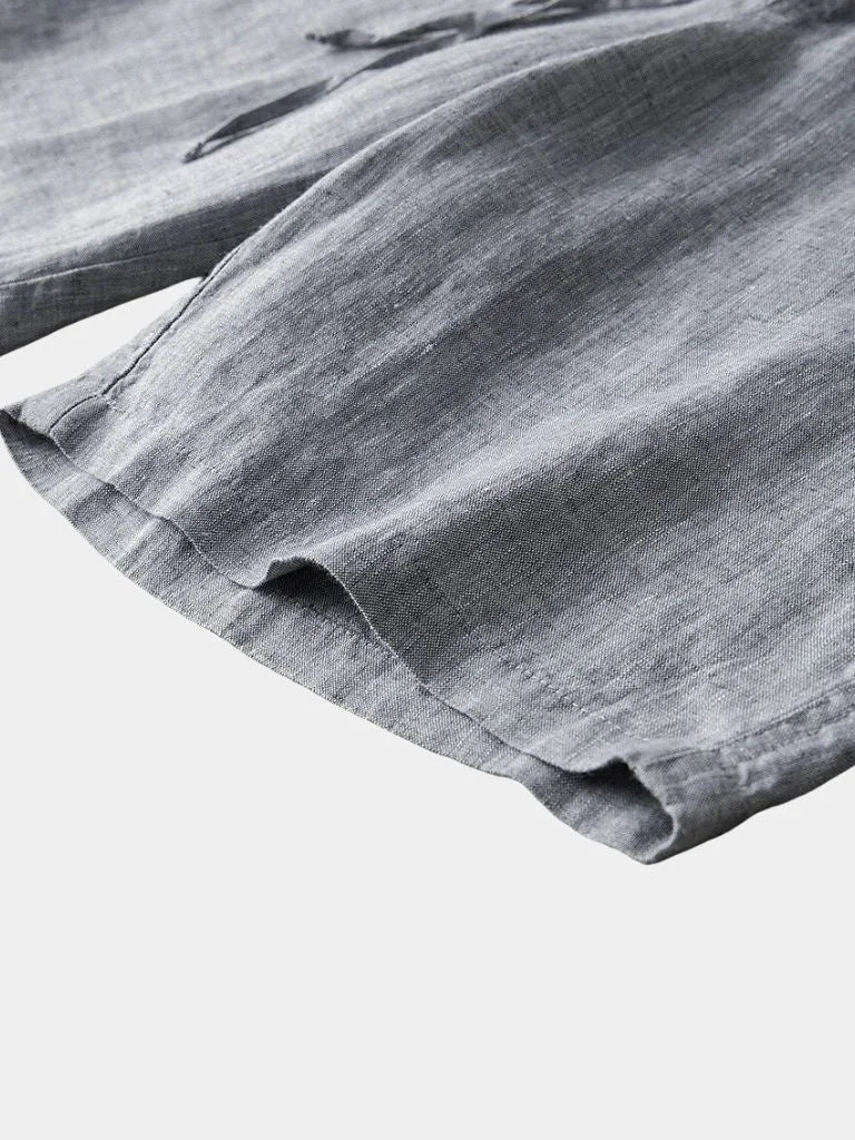 Gris Mariner Linen Shorts | Savile & Co.