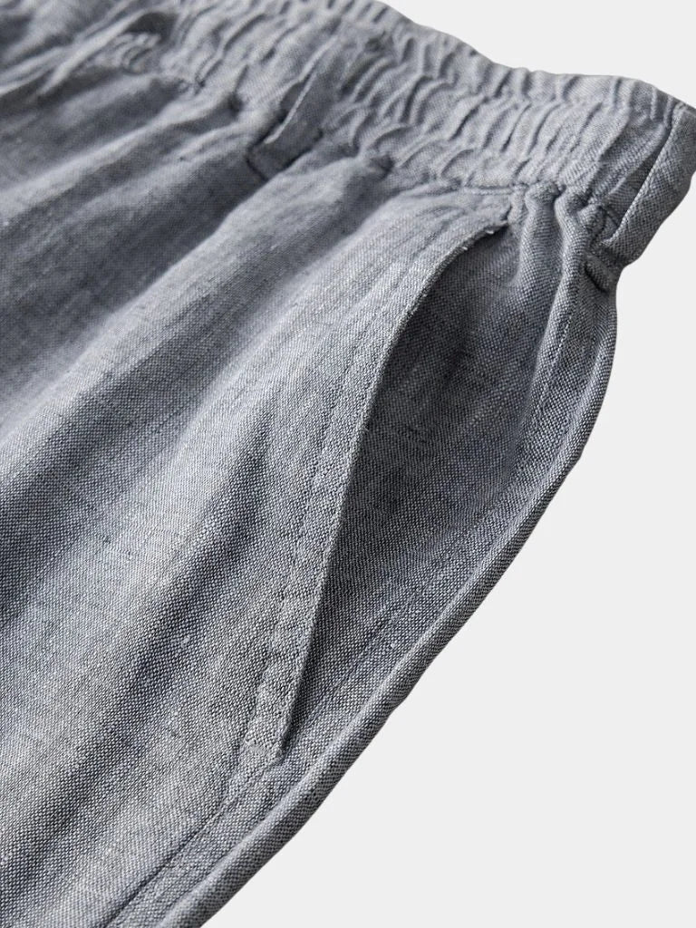 Gris Mariner Linen Shorts | Savile & Co.