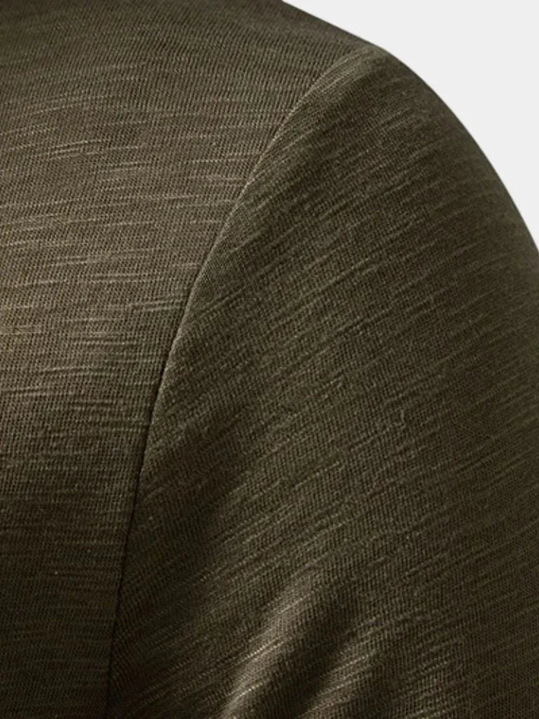 Henley Neck Long Sleeve T-Shirt | Savile & Co.