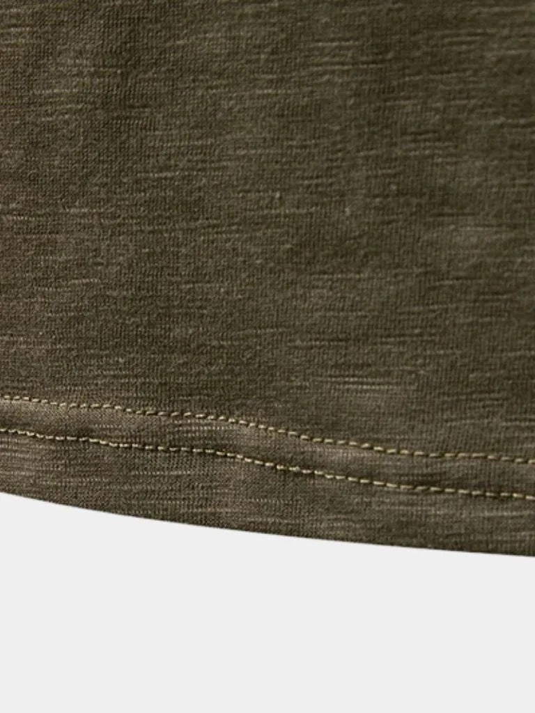Henley Neck Long Sleeve T-Shirt | Savile & Co.