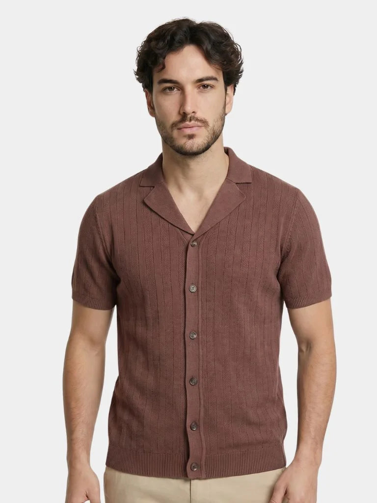 Heritage Camp Collar Knit Shirt | Savile & Co.
