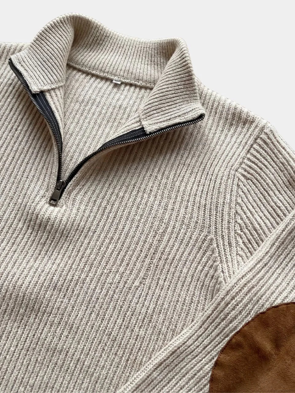 High Collar Quarter Zip Corduroy Pullover | Savile & Co.