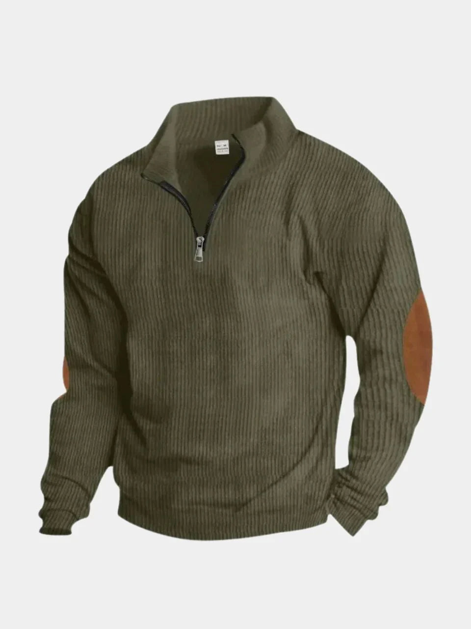 High Collar Quarter Zip Corduroy Pullover | Savile & Co.