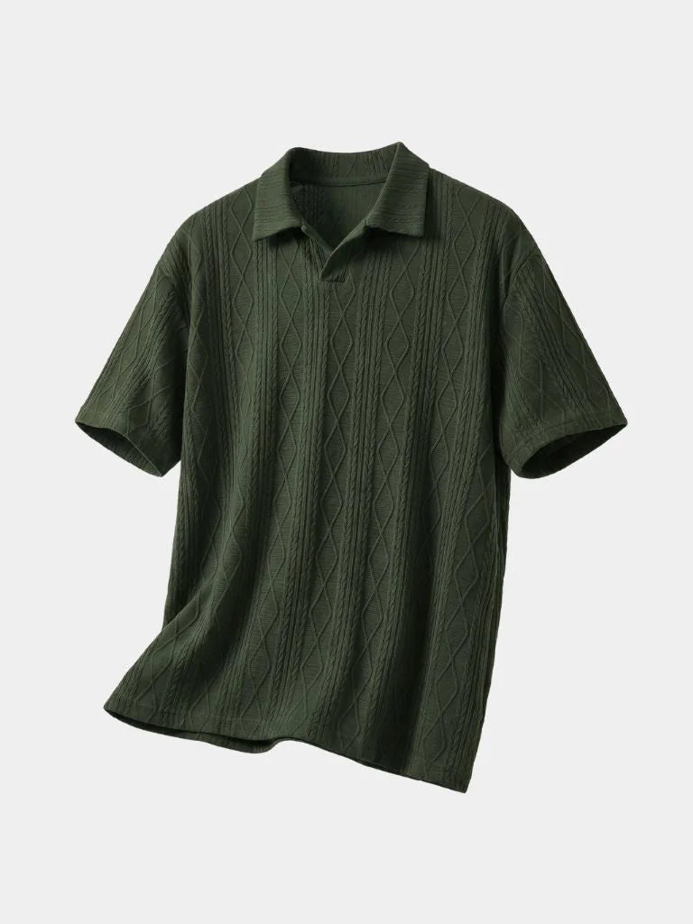 Imperial Diamond Knit Polo Shirt | Savile & Co.