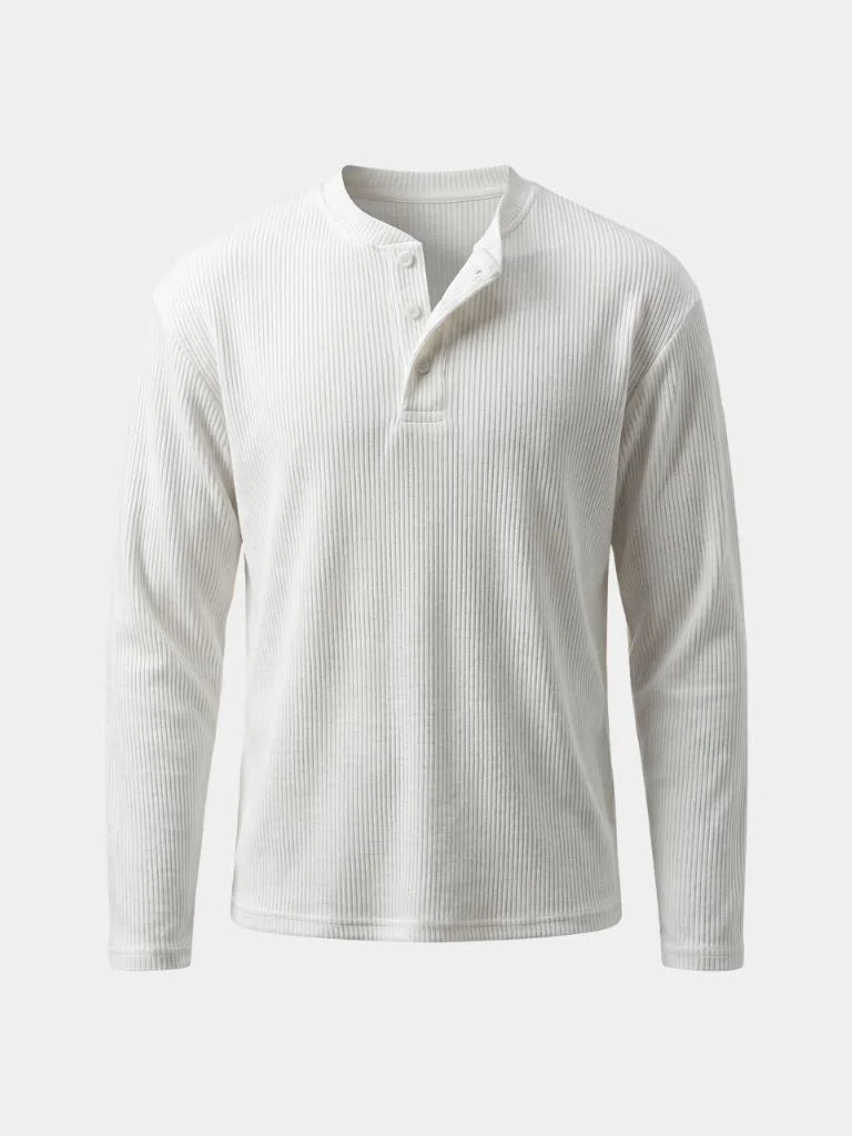 Latitude Ribbed Henley | Savile & Co.