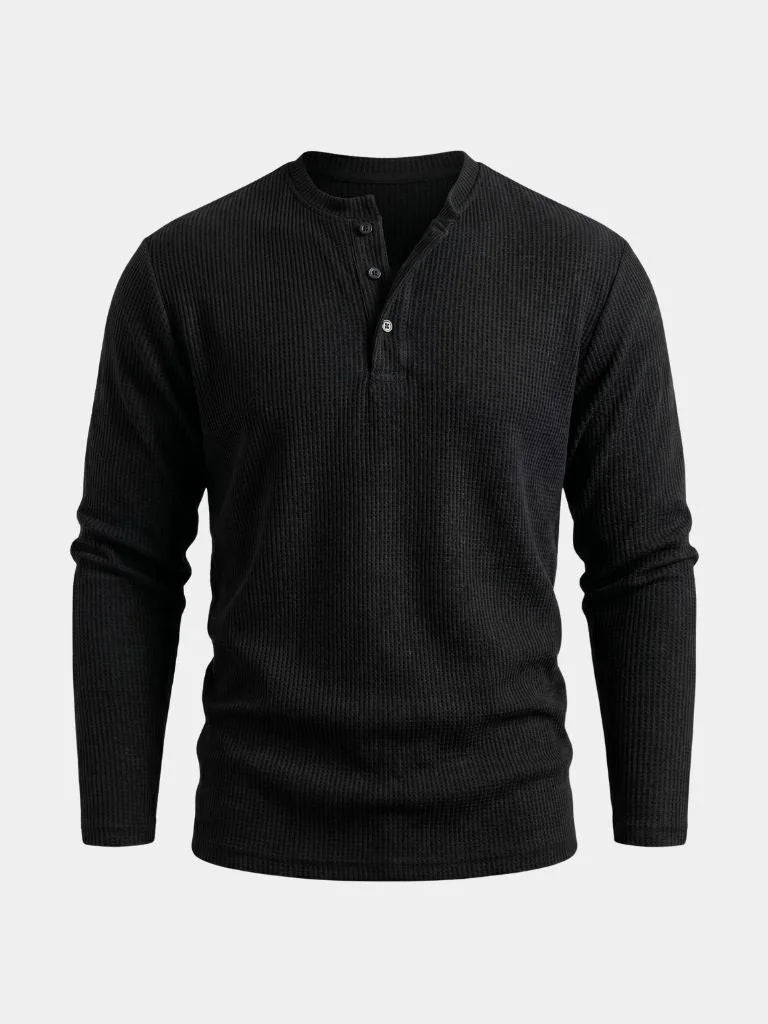 Latitude Ribbed Henley | Savile & Co.