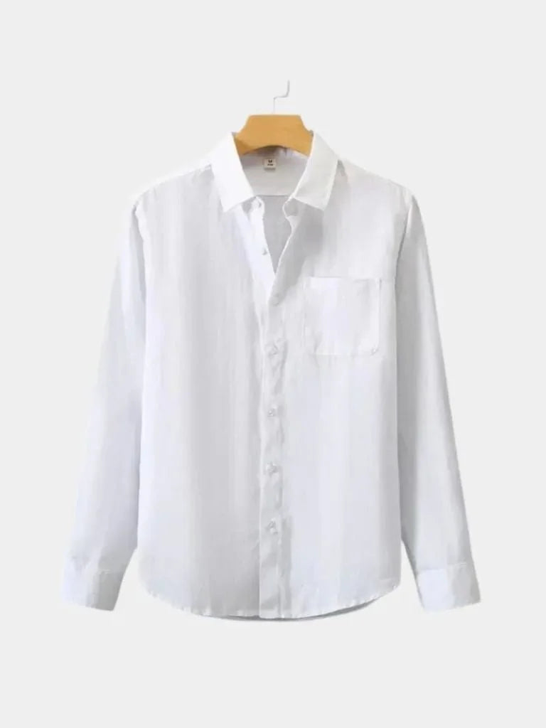 Long Sleeve Essential Linen Shirt | Savile & Co.