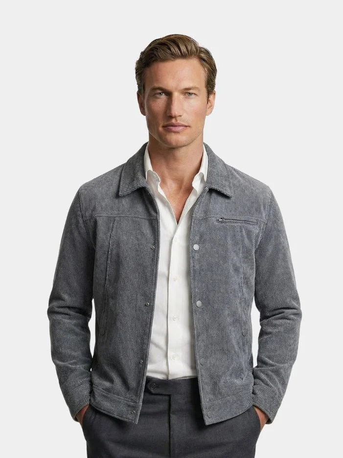 Minimalist Corduroy Sherpa Jacket | Savile & Co.
