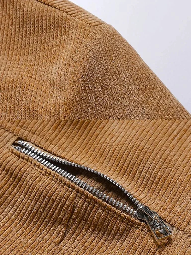 Minimalist Corduroy Sherpa Jacket | Savile & Co.