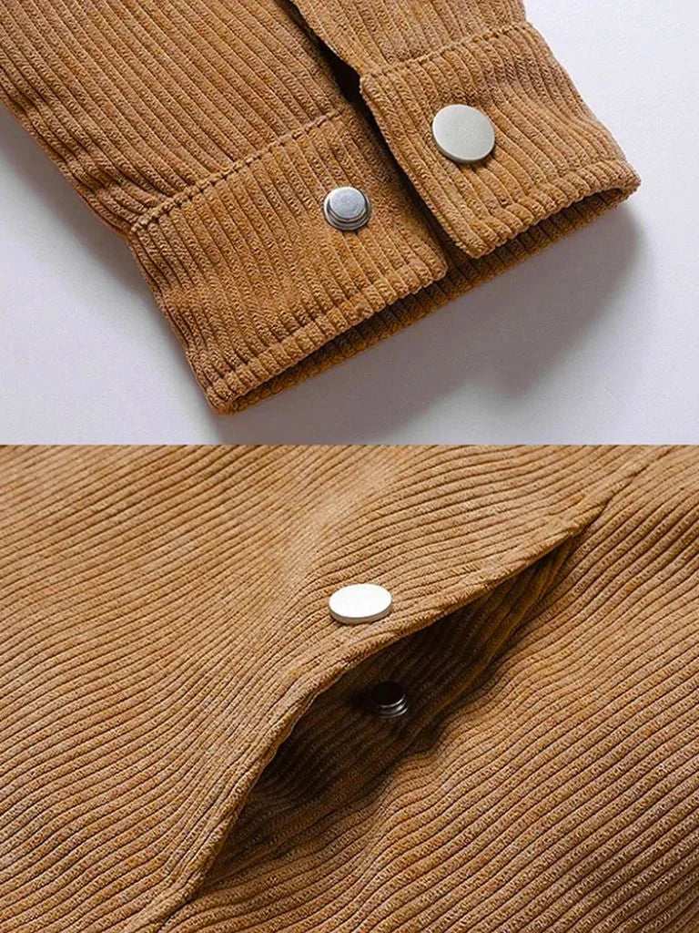 Minimalist Corduroy Sherpa Jacket | Savile & Co.
