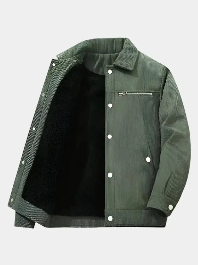 Minimalist Corduroy Sherpa Jacket | Savile & Co.