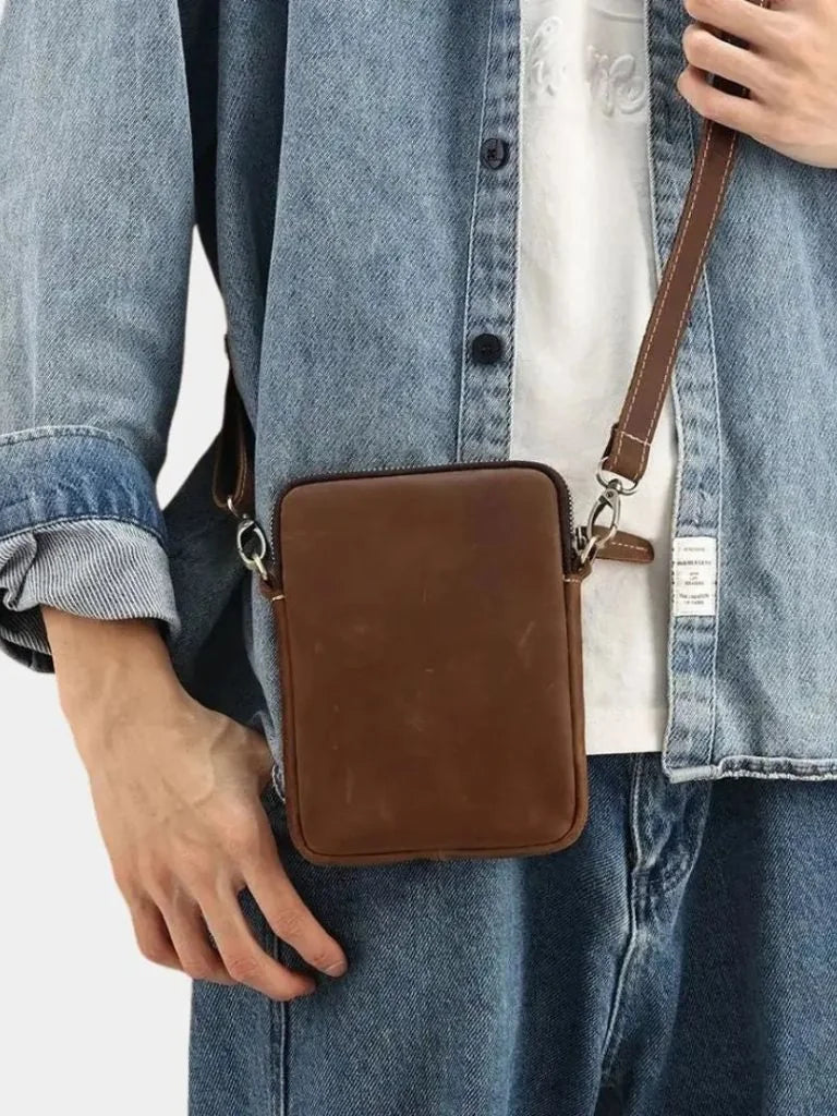 Minimalist Crossbody Leather Bag | Savile & Co.