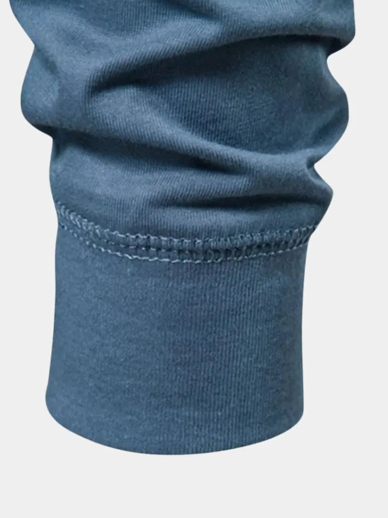 Minimalist Henley Neck Long Sleeve T-Shirt | Savile & Co.