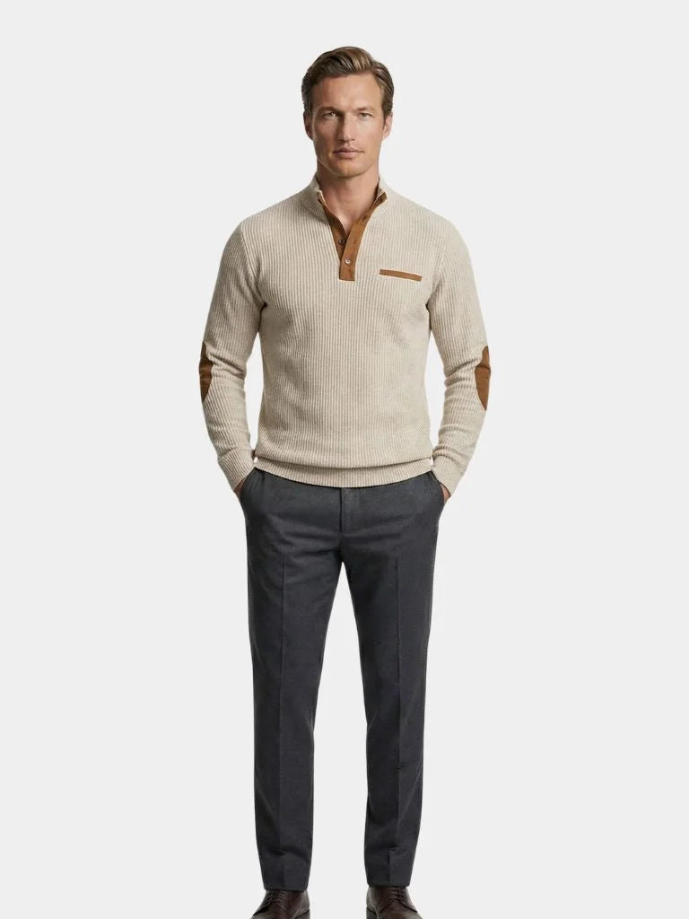 Monaco Casual Henley Pullover | Savile & Co.