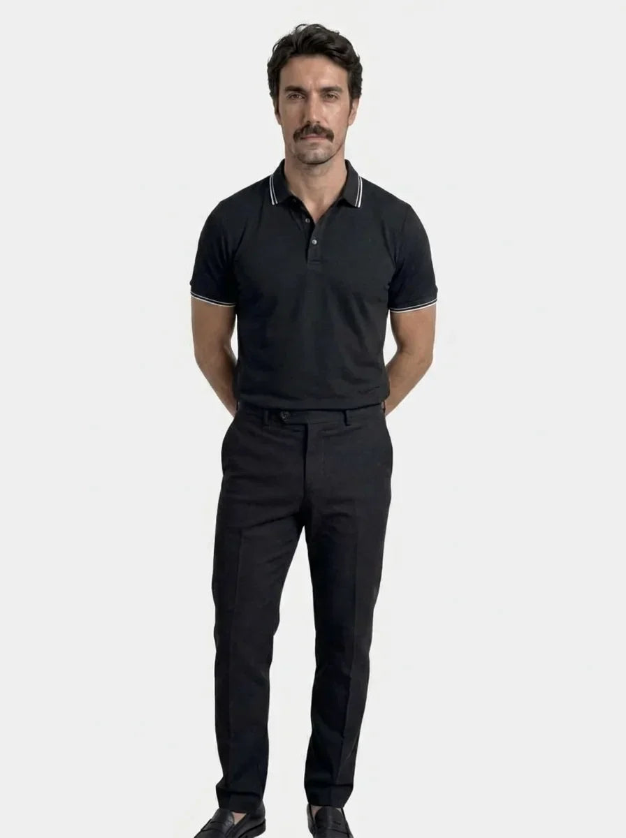 Obsidian Trim Polo | Savile & Co.