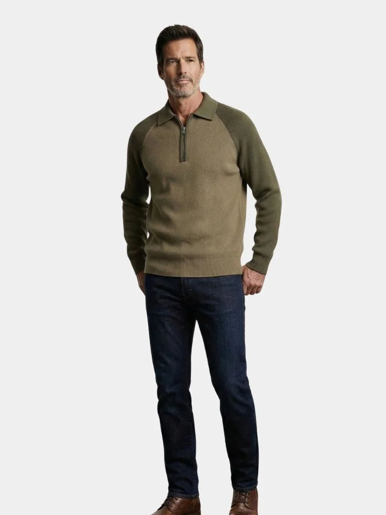 Raglan Quarter Zip Sweater | Savile & Co.