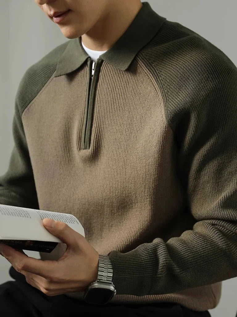 Raglan Quarter Zip Sweater | Savile & Co.