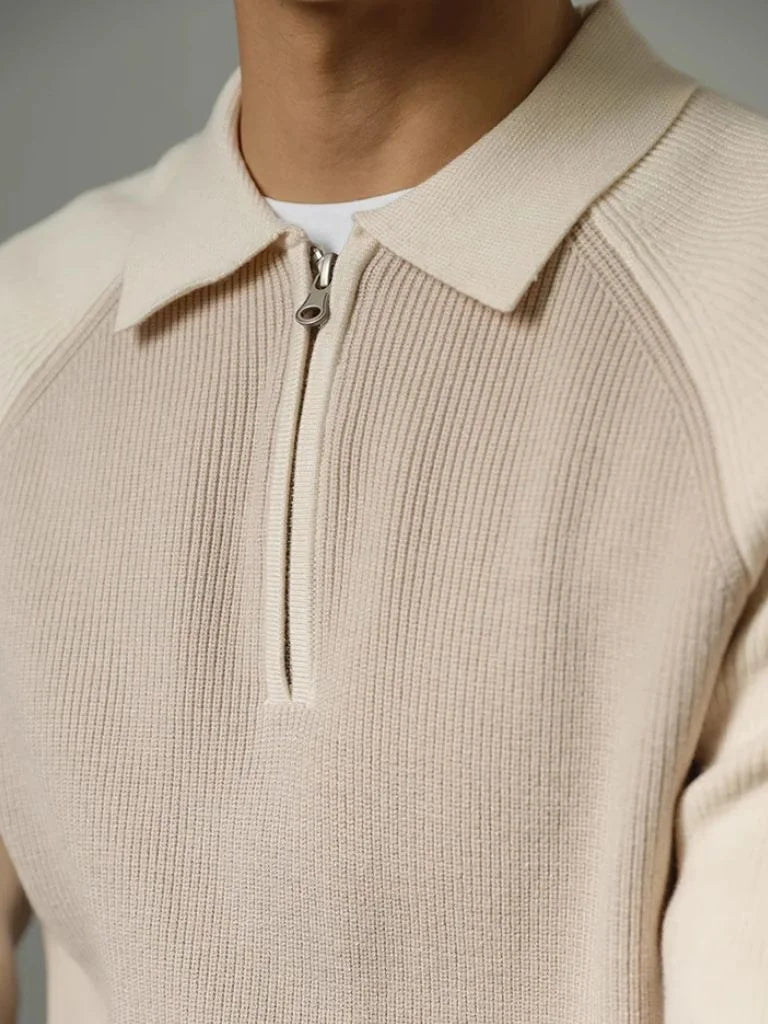 Raglan Quarter Zip Sweater | Savile & Co.