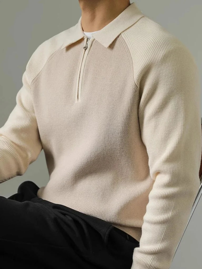 Raglan Quarter Zip Sweater | Savile & Co.
