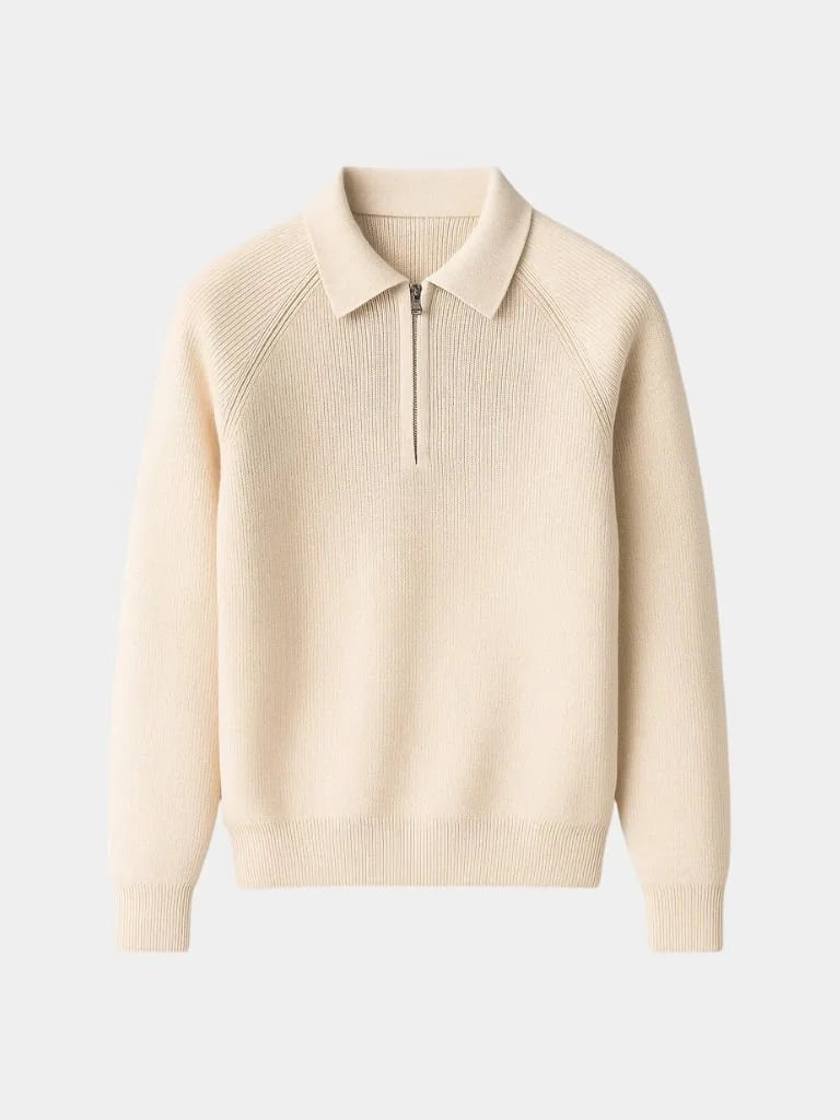 Raglan Quarter Zip Sweater | Savile & Co.
