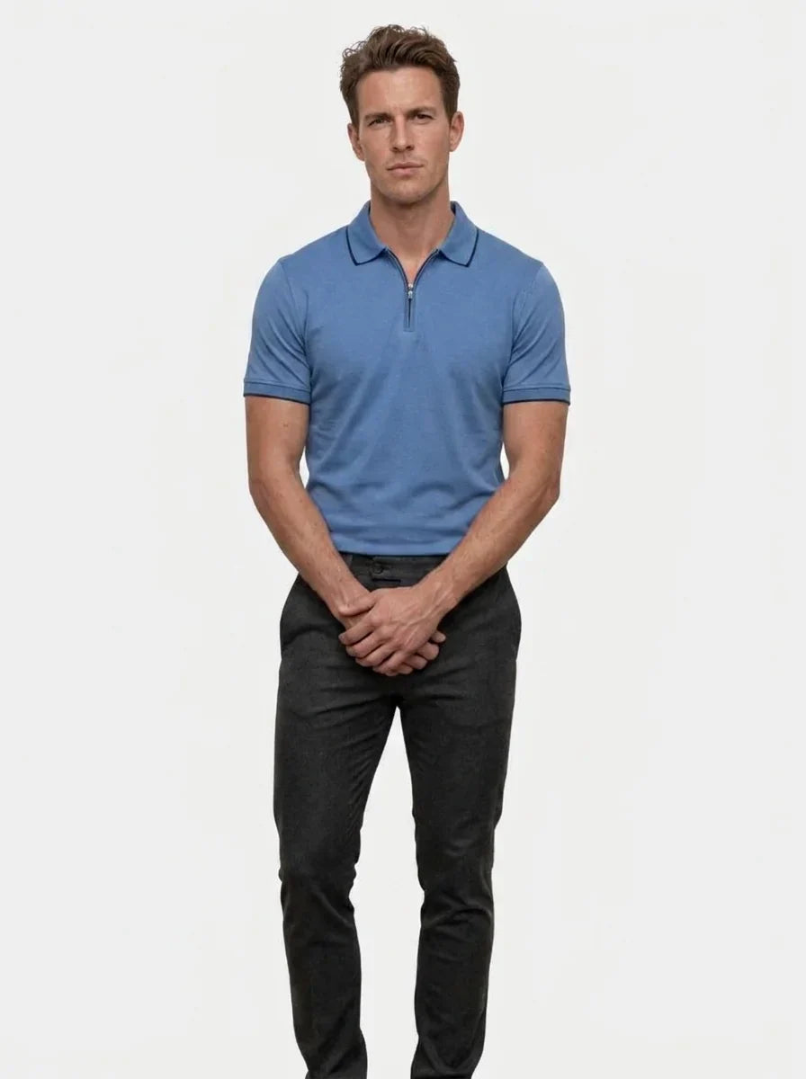 Regis Quarter Zip Polo | Savile & Co.