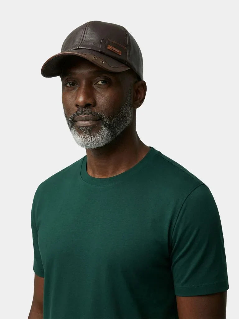 Rustic Crown Leather Cap | Savile & Co.