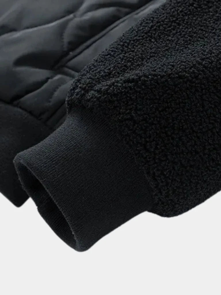 Sherpa Sleeves Padded Bomber Jacket | Savile & Co.