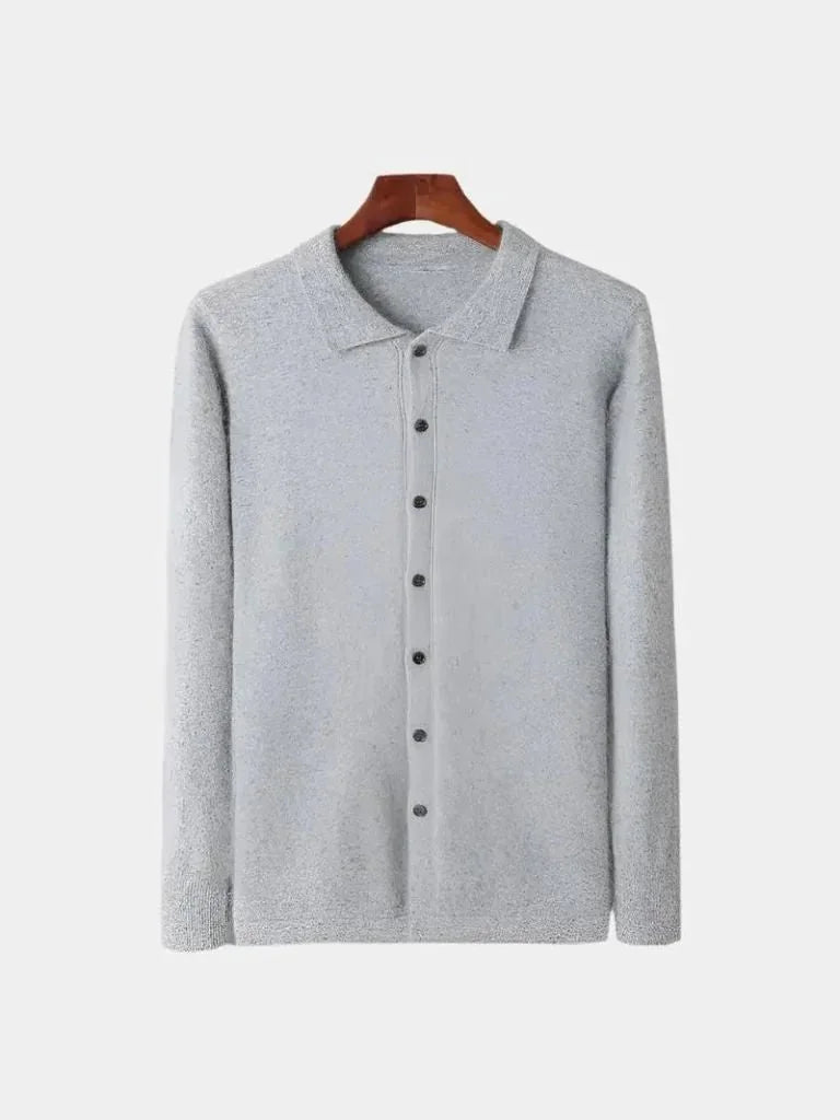 100% Cashmere Polo Cardigan | Savile & Co.