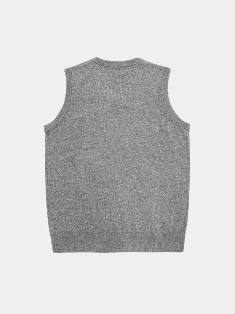 100% Cashmere V Neck Knit Vest | Savile & Co.