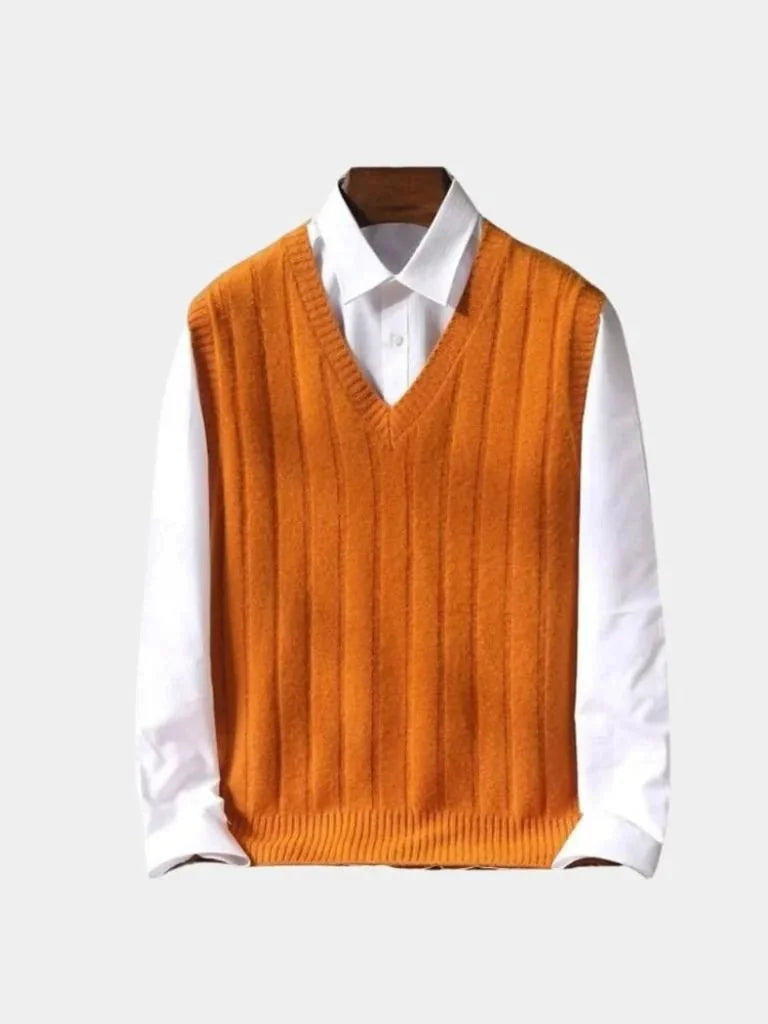 100% Merino Wool Pullover Sweater Vest | Savile & Co.