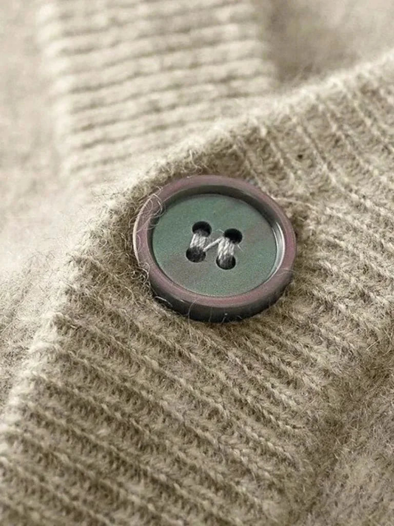 100% Merino Wool V Neck Knitwear Cardigan Sweater | Savile & Co.