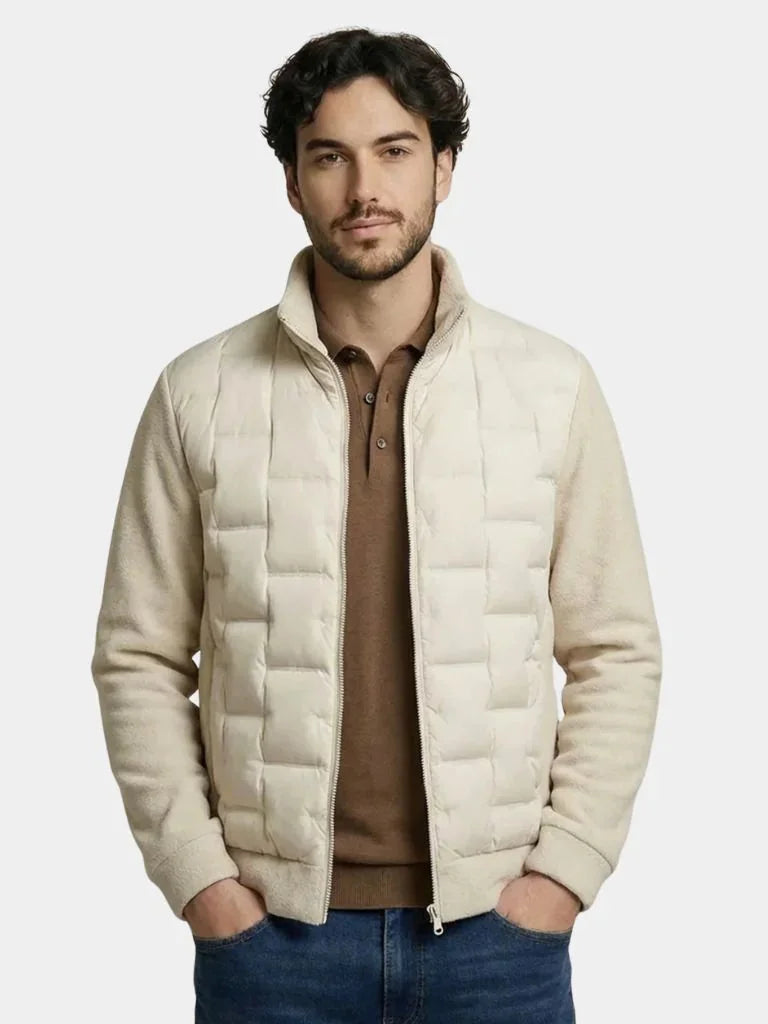 Alpine Cream Hybrid Jacket | Savile & Co.