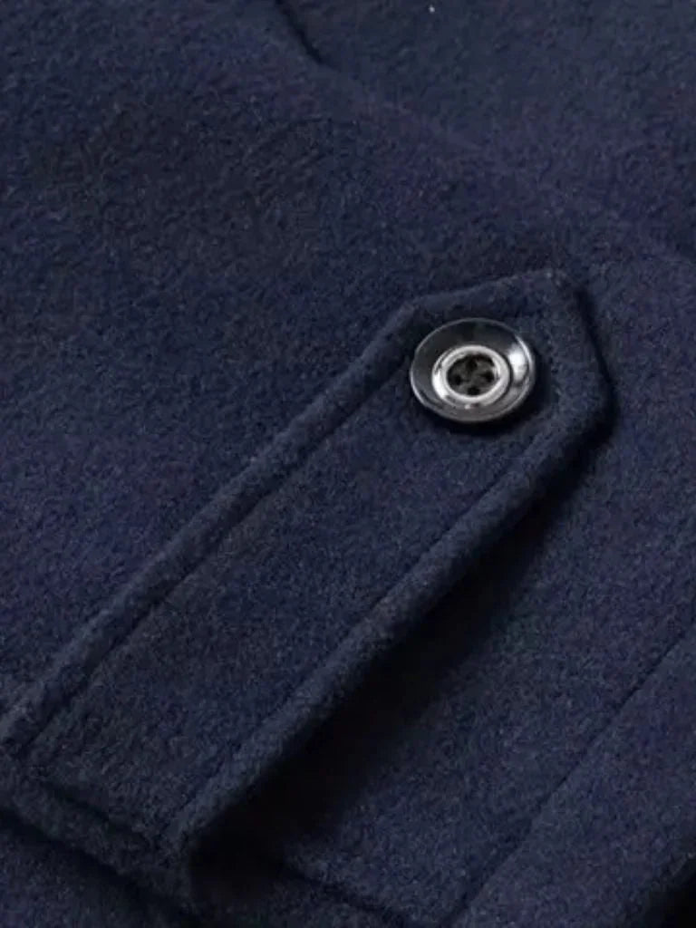 Aristocratic Black Wool Overcoat | Savile & Co.