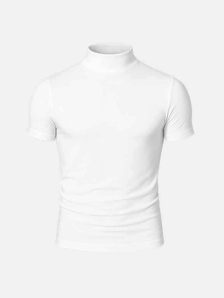 Solid Casual Turtle Neck T-Shirt | Savile & Co.