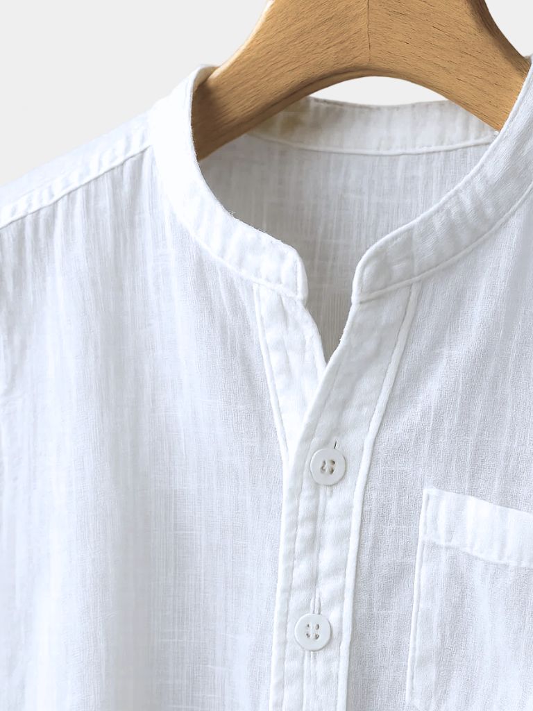 White Wellspring Linen T-Shirt | Savile & Co.