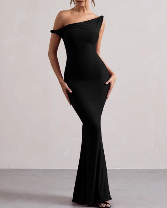 One-Shoulder Bodycon Long Dress | Savile & Co.