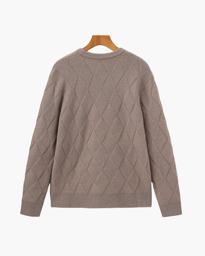 Diamond Knit Crewneck Sweater | Savile & Co.