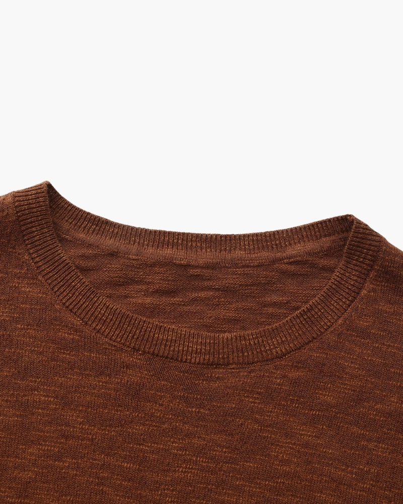 Linen Cotton Essential Crewneck | Savile & Co.