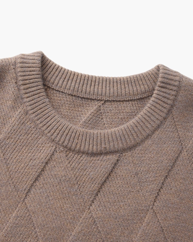 Diamond Knit Crewneck Sweater | Savile & Co.