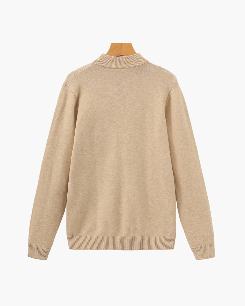 Essential Ribbed Mock Neck Sweater | Savile & Co.